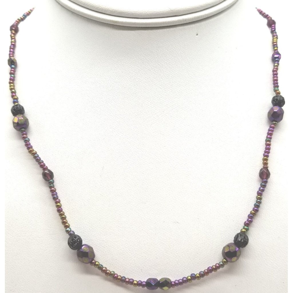 Robert Rose Czech Bead Seed Bead Multicolor Necklace 20$